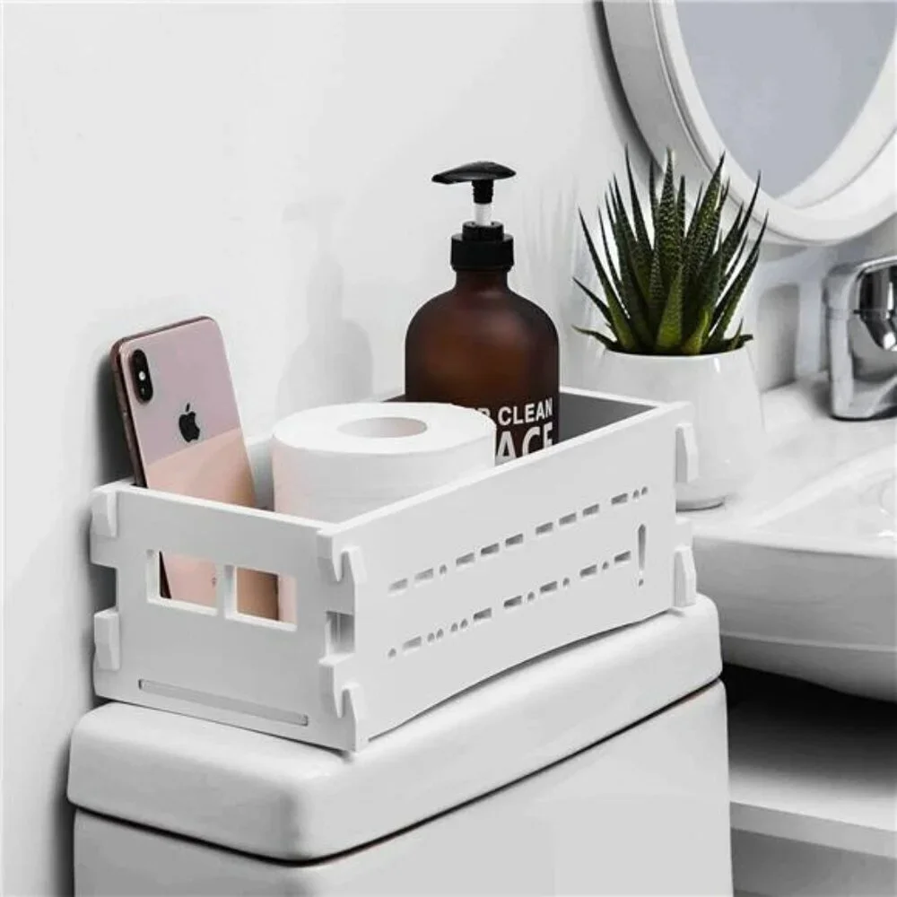 Toilet Paper Storage: Small Bathroom Storage for Small Space Organizer White